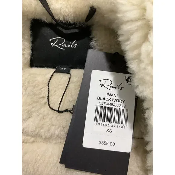 Rails 'Imani' Black Leather Jacket Size XS NWT